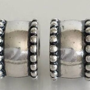 Pandora Retired Clips Bezel Pair Excellent 925 ale